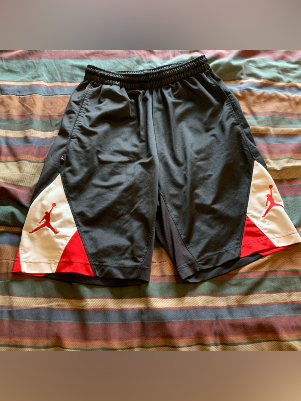Jordan Black Red Basketball Shorts Men’s M